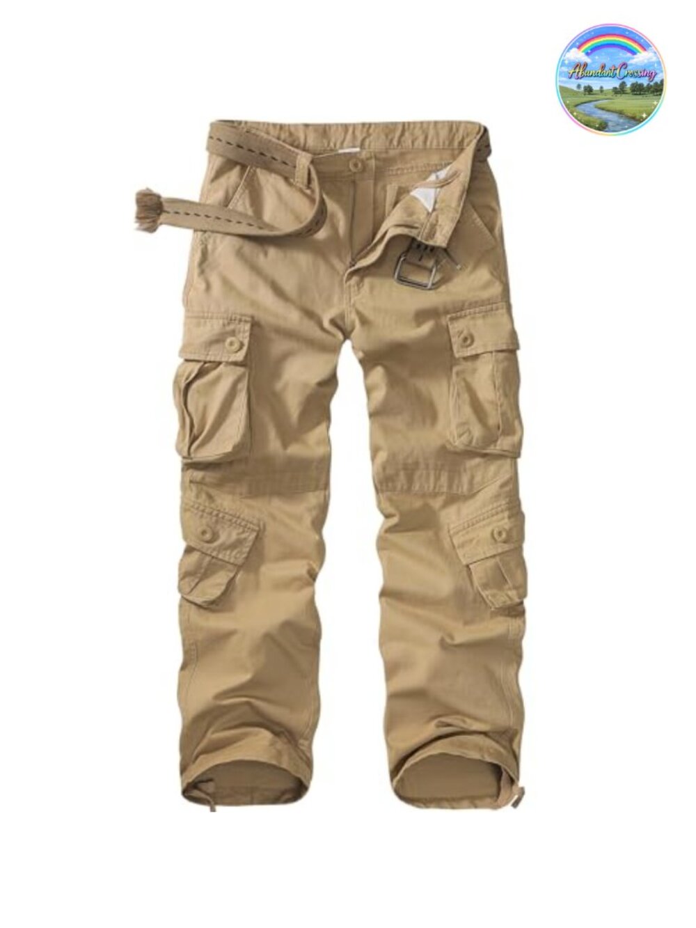 Men's Ripstop Cargo Tactical Pants Multi-Pocket Loose Fit Outdoor Work